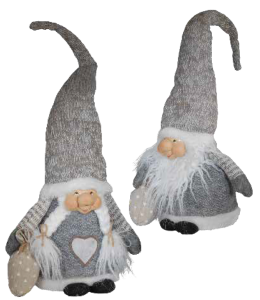 Glückswichtel 50cm Boy & Girl grau 2fach sort