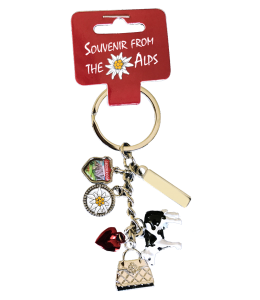 Schlüsselanhänger Neutral Kuh und Edelweiss 10cm