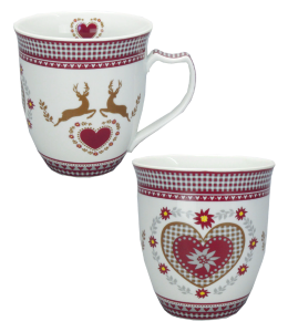 Porcellan Tasse Motiv : Hirsch & Herz 10cm