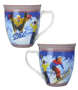 Porcellan Tasse Motiv : Winter Mehrbild 10cm