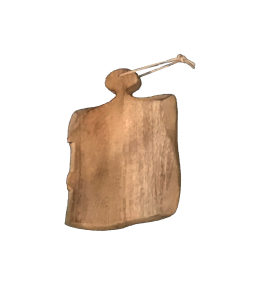 Rustikales Holz Speckbrett 31x26x2,5cm