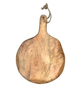 Rustikales Holz Speckbrett Rund 43x30x2cm