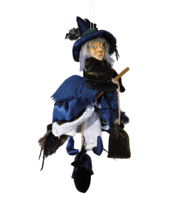 Strega in porcellana blu 28 cm