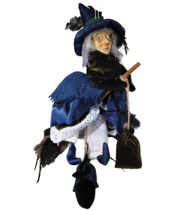 Strega in porcellana blu 49 cm
