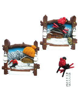Souvenir Magnet Winter Landschaft 2fach sortiert