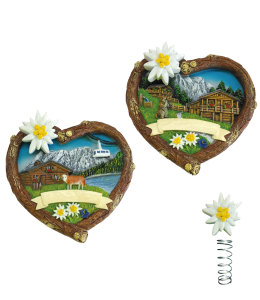 Souvenir Magnet Sommer Herz 2fach sortiert