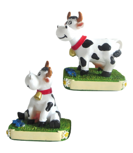 Souvenir Sommer Kuh mit Schleife 6,5cm 2 fach