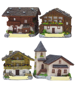 Souvenir Bauernhof Mini 8cm Sommer mit LED & Schleife 4sort.