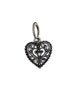 Metallanhanhänger Herz gr. mit Strass