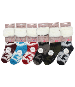 Hüttensocken ABS Extra Soft 39-42 6 farben sort.