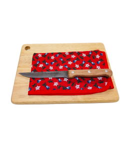 Speckbrettl 24x17cm Set Messer Serviette