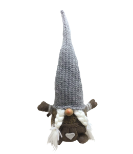 Glückswichtel 36 cm Girl braun/grau