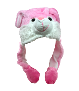 Berretto Funny Hat Orso rosa da stringere con orecchie mobil