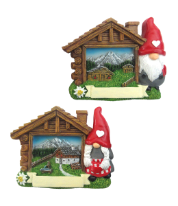 Souvenir Magnet Sommer Glückswichtel mit Haus 2 sortiert