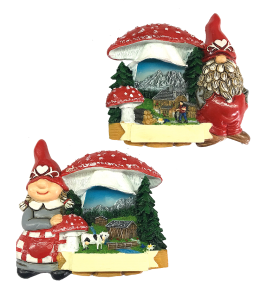 Souvenir Magnet Sommer Glückswichtel mit Fliegenpilz 2 sort.