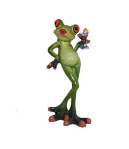 "Happy Frogs" 16x9 cm mit Cocktail