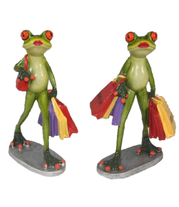 "Happy Frogs" 19x13cm Paar mit Shopping bags 2 fach sortiert