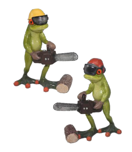 "Happy Frogs" 16x14 cm mit Motorsäge 2 fach sortiert