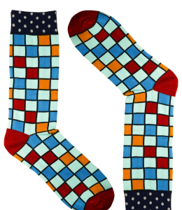 "Crazy Socks" One Size quadrettato colorati