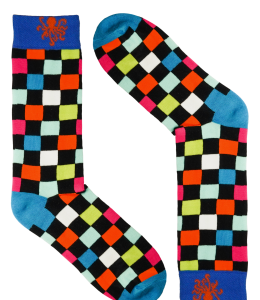 "Crazy Socks" One Size quadrettato