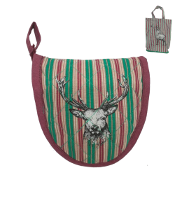 Borsa shopping di stoffa pieghevole Testa Cervo rosso