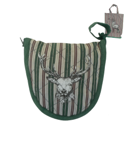 Borsa shopping di stoffa pieghevole Testa Cervo verde