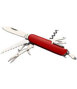 Taschenmesser Plastikgriff 9 Funktionen Plastikgriff rot