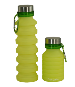 "Crazy Bottles" Silicone bottiglia dacqua verde 550ml