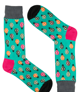 "Crazy Socks" One Size motivo globo aerostatico
