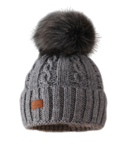 Wollmütze gestrickt grau