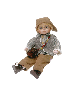 Porcellan Puppenjunge 3cm sitzend