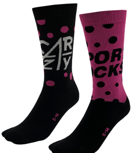 "Crazy Socks" Sport Compression Socks 38-43 pink-schwarz