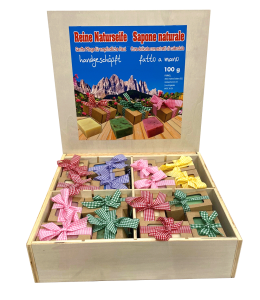 Box handgeschöpfte Bioseife kaltgerührt 100 gr sort. 48 St