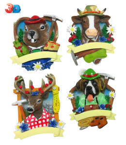 Souvenir Magnet 3D Sommer lustige Tiere 4fach sort.