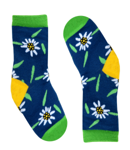 "Crazy Socks" Kids 5-7 Jahre Edelweiss blau Kids Socks