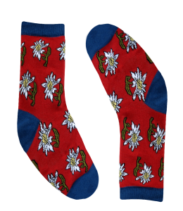 "Crazy Socks" Kids 5-7 Jahre Edelweiss dunkelrot Kids Socks