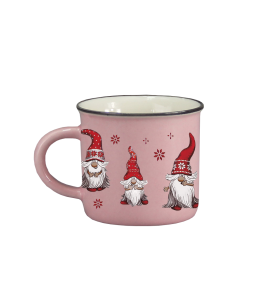 Espresso Tasse Wichtel Porzellan 5,5cm rosa