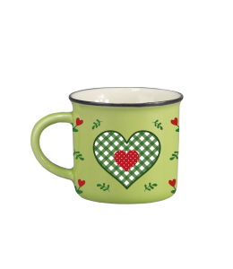 Espresso Tasse Herz grün Porzellan 5,5cm grün