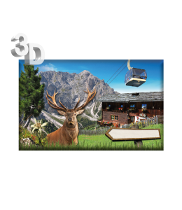 3D Magnete Sommer Landschaft & Schleife 8,4cm x 5cm