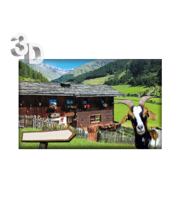 3D Magnete Sommer Landschaft & Schleife 8,4cm x 5cm
