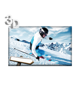 3D Magnete Winter Landschaft & Schleife 8,4cm x 5cm