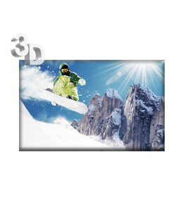 3D Magnete Winter Landschaft & Schleife 8,4cm x 5cm