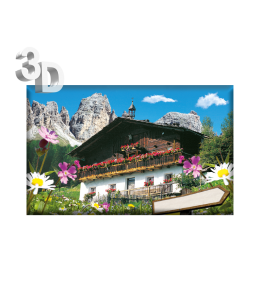3D Magnete Sommer Landschaft & Schleife 8,4cm x 5cm