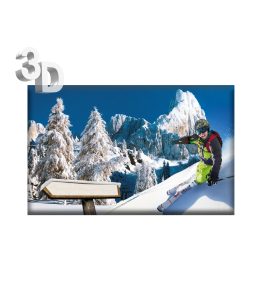 3D Magnete Winter Landschaft & Schleife 8,4cm x 5cm