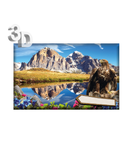 3D Magnete Sommer Landschaft & Schleife 8,4cm x 5cm
