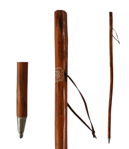 Wanderstock aus Holz mit Edelweiß 142cm