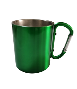 Tasse grün mit Karabiner grün 300ml