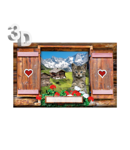 3D Magnete Sommer Landschaft & Schleife 8,4cm x 5cm