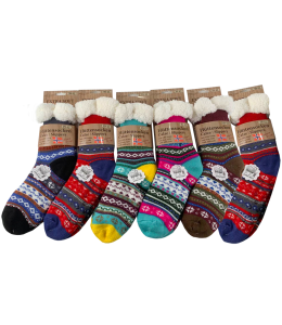 Hüttensocken ABS Extra Soft 39-42 6 farben sort.