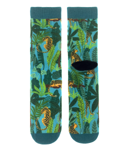 "Crazy Socks" One Size MULTICOLOR Motiv Leopard green